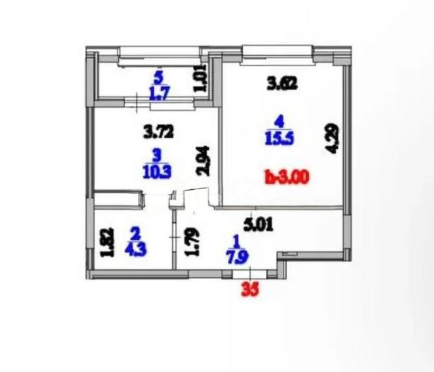 Продажа 1-комнатной квартиры, 39.7 м² в Астане - фото 3