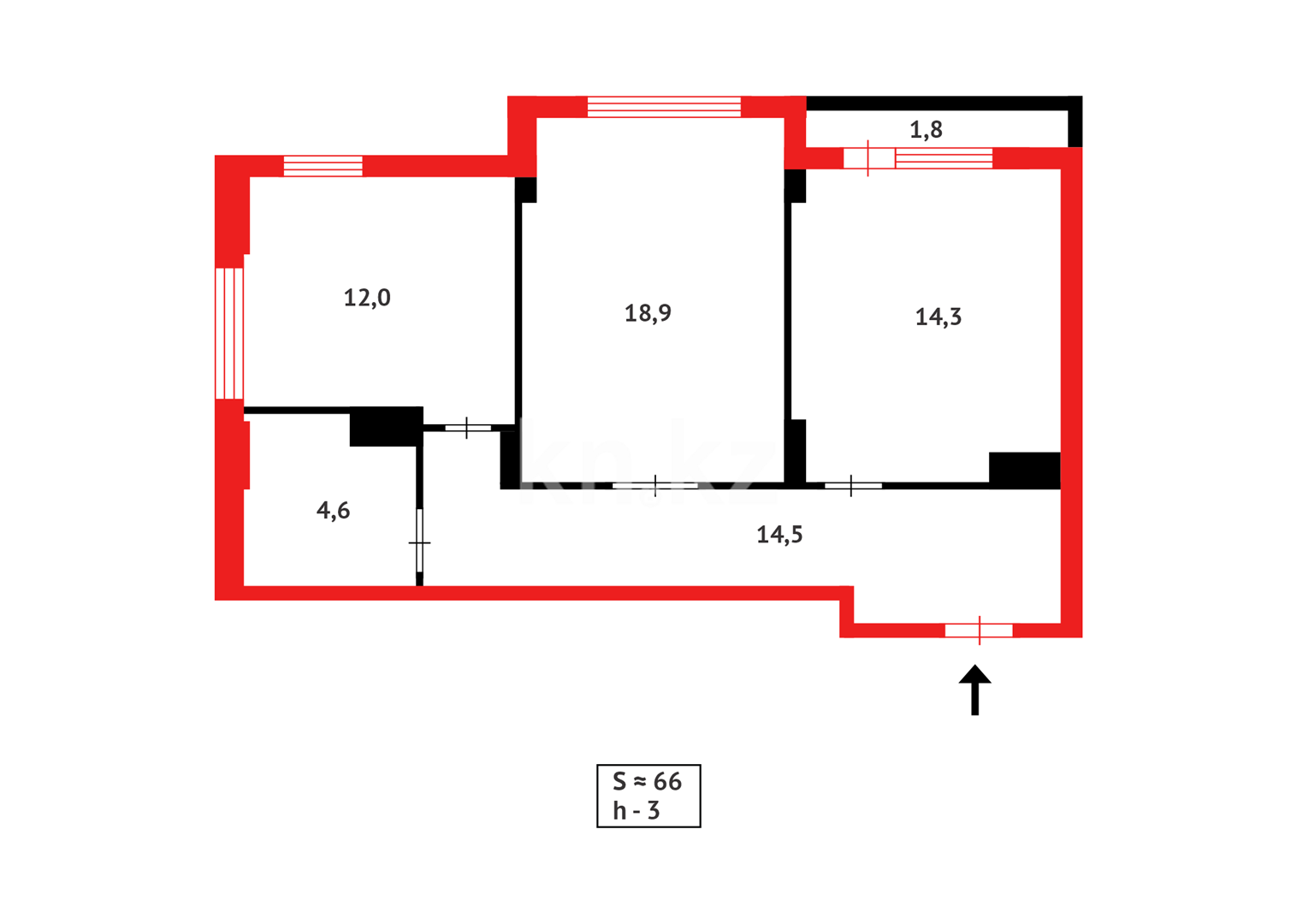 Продажа 2-комнатной квартиры, 66 м² в Астане - фото 10