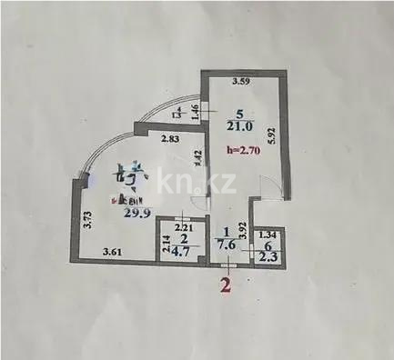 Продажа 2-комнатной квартиры, 66.8 м² в Алматы - фото 4