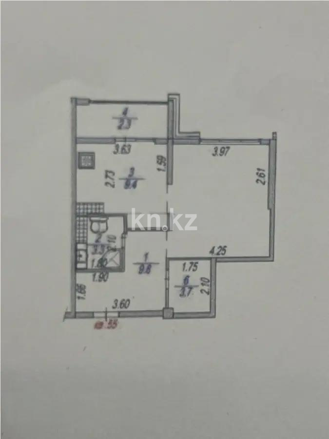 Продажа 1-комнатной квартиры, 47.5 м² в Алматы