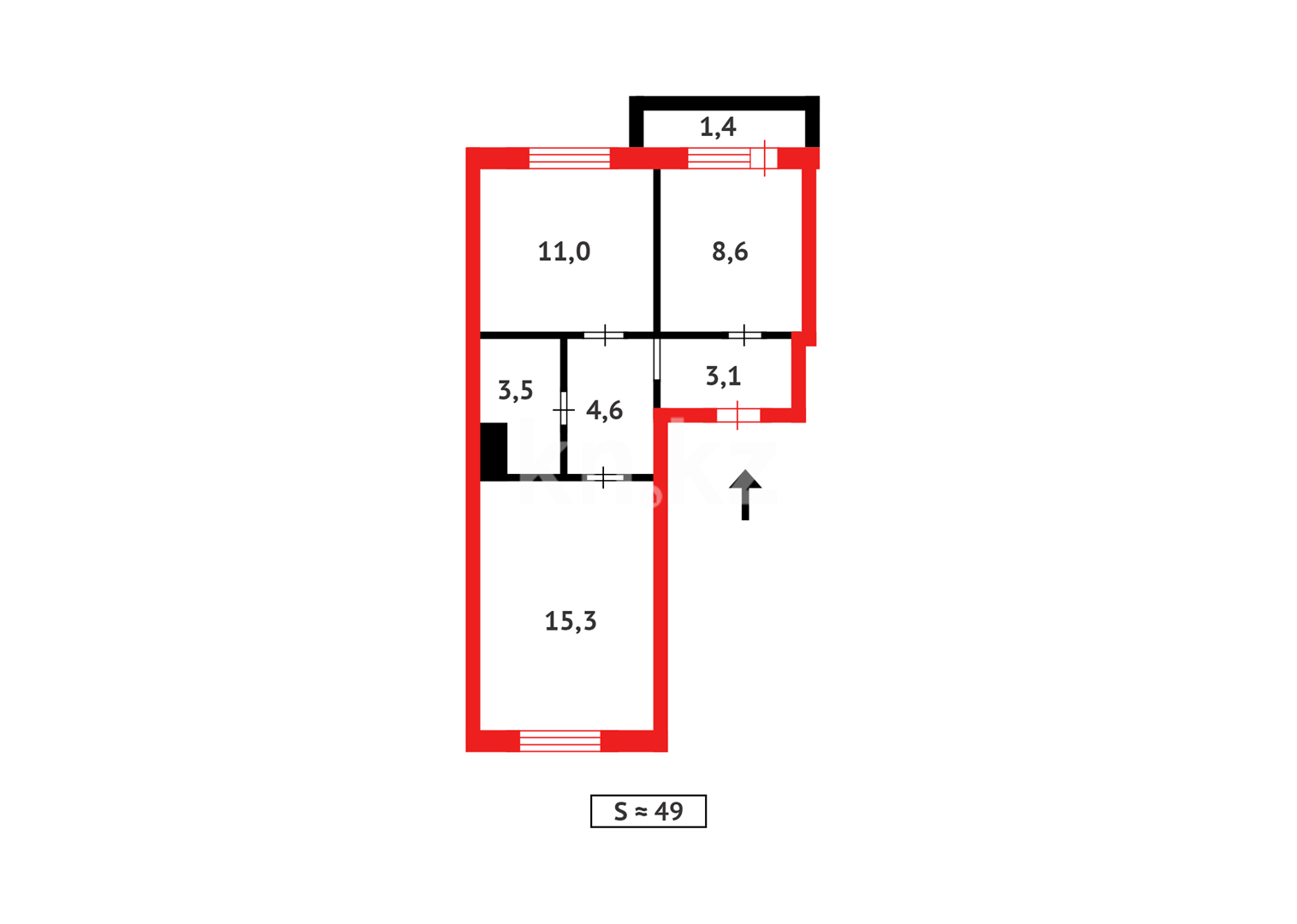 Продажа 2-комнатной квартиры, 49 м² в Астане - фото 15