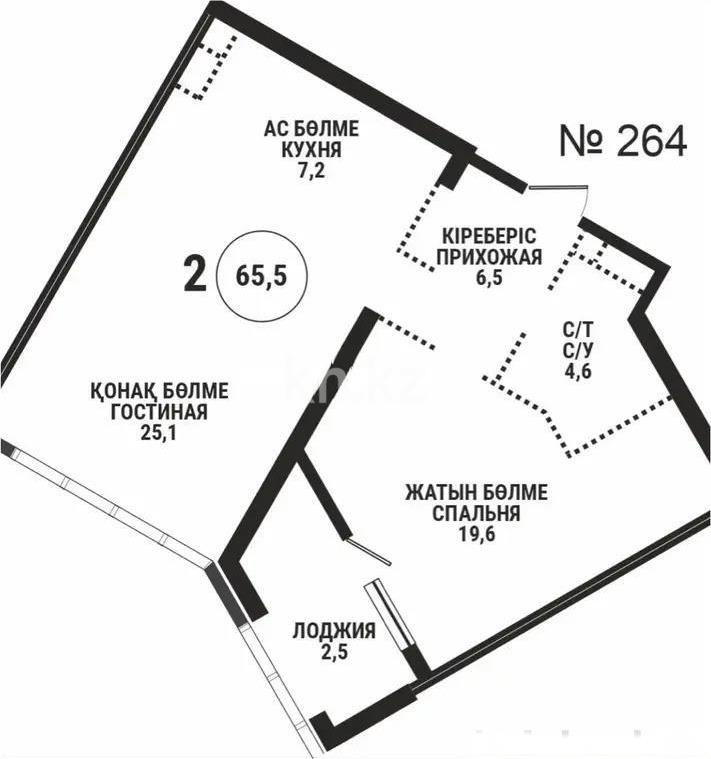 Продажа 2-комнатной квартиры, 64.4 м², пр. Аль-Фараби, дом  9 в Алматы - фото 2