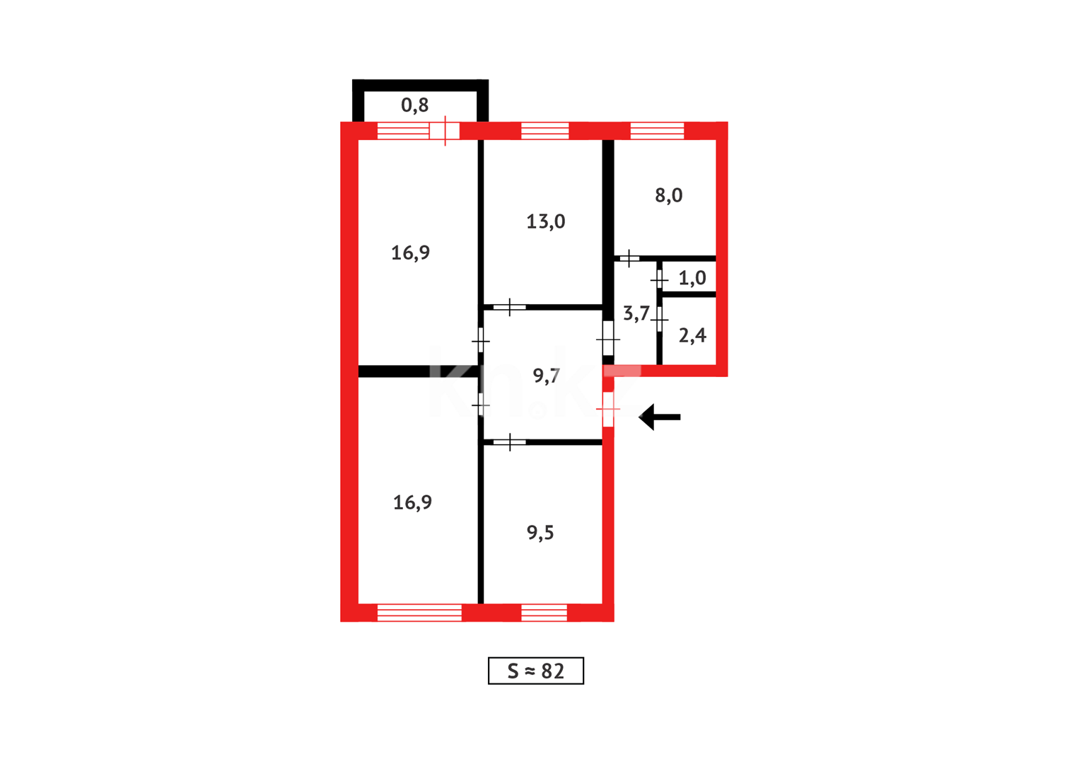 Продажа 4-комнатной квартиры, 81 м² в Абае - фото 7