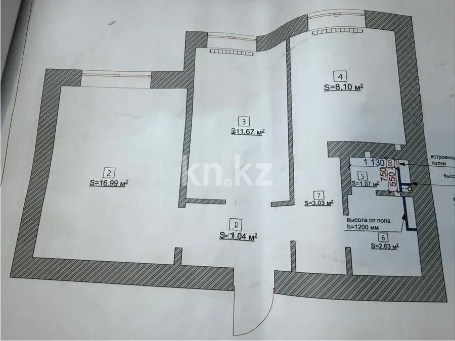 Продажа 2-комнатной квартиры, 51 м² в Караганде - фото 3