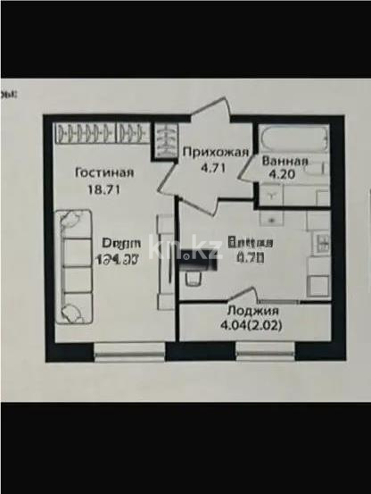 Продажа 1-комнатной квартиры, 40.19 м² в Астане