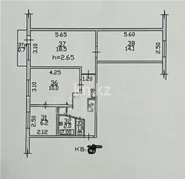 Продажа 3-комнатной квартиры, 60.5 м² в Алматы