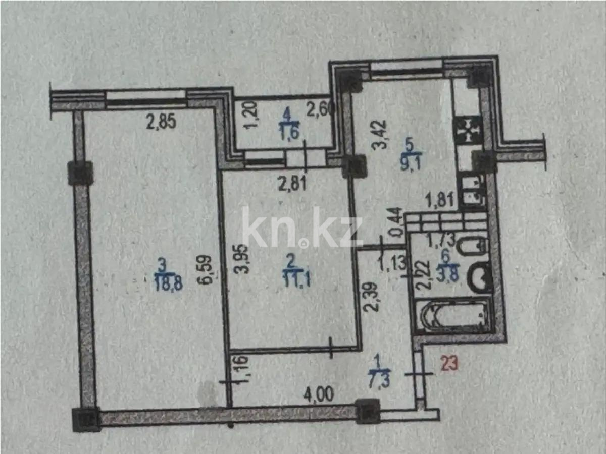 Продажа 2-комнатной квартиры, 51.7 м² в Алматы - фото 3