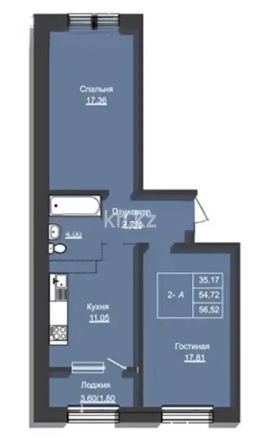 Продажа 3-комнатной квартиры, 56.3 м², ул. Павленко, дом  3/1 стр в Алматы