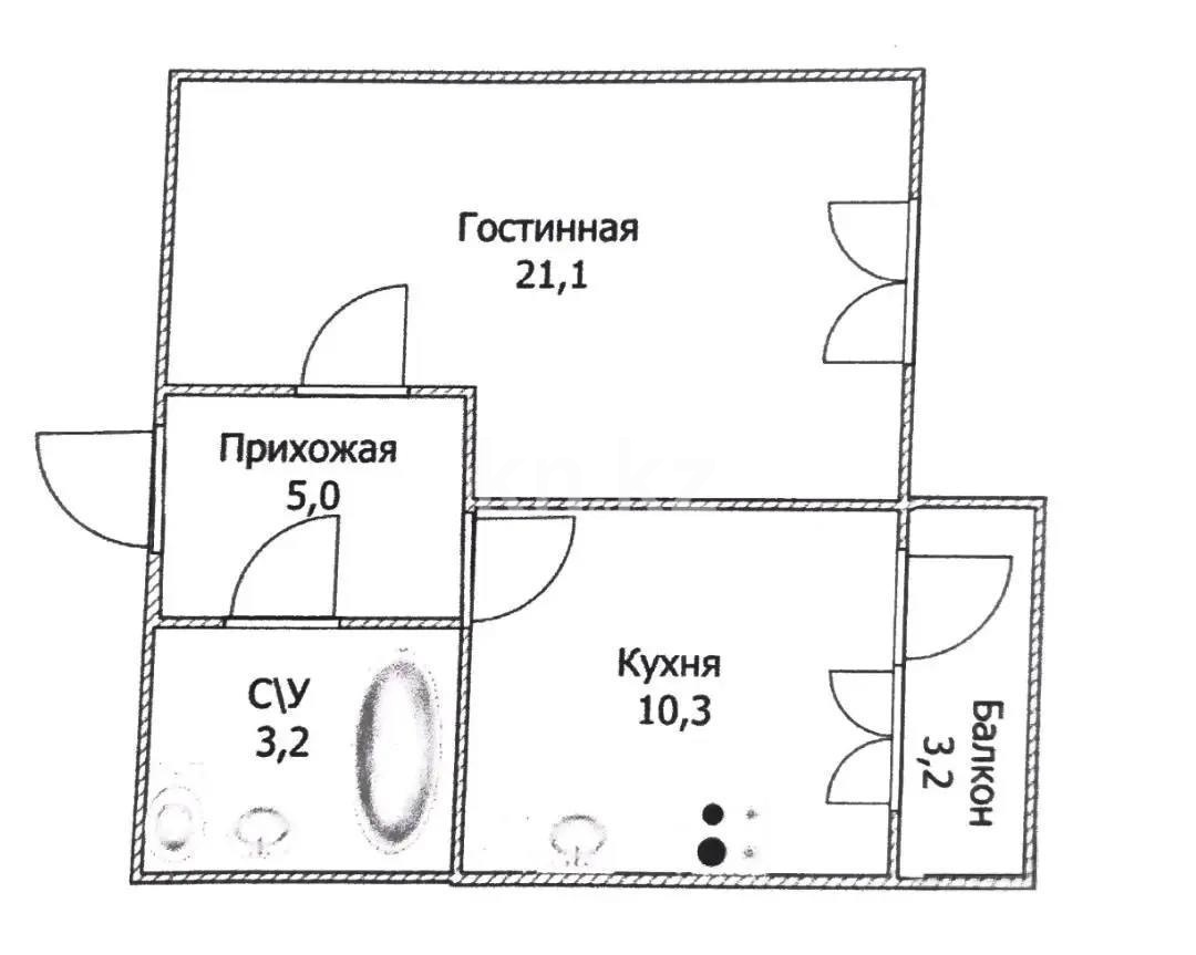 Продажа 1-комнатной квартиры, 42 м² в Астане