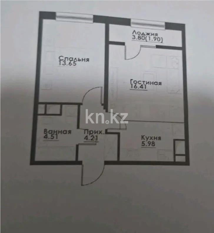 Продажа 2-комнатной квартиры, 48.6 м² в Алматы