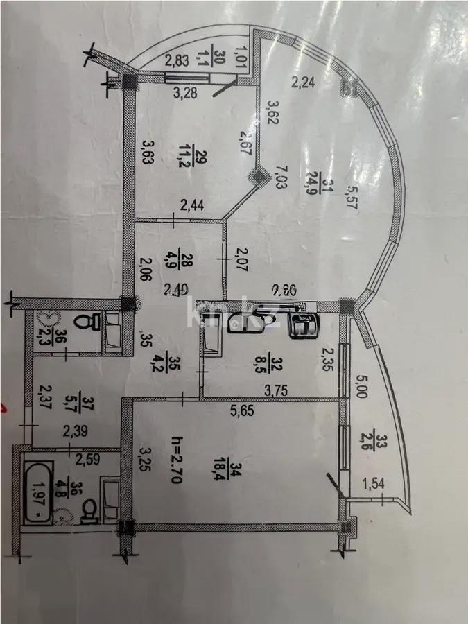 Продажа 3-комнатной квартиры, 89 м², мкр-н 1, дом  26а в Алматы - фото 10