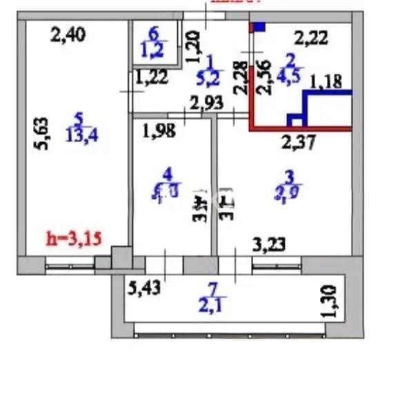 Продажа 2-комнатной квартиры, 43 м² в Астане - фото 3