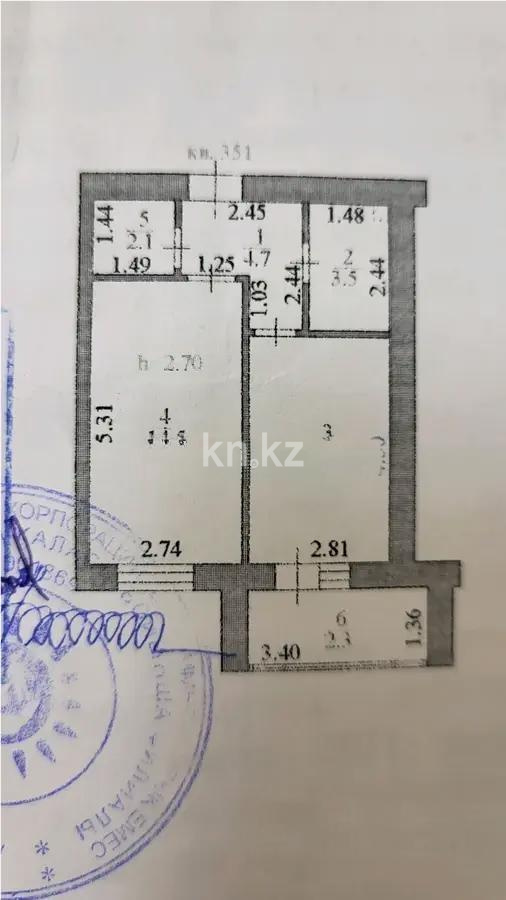 Продажа 1-комнатной квартиры, 39.2 м² в Астане - фото 4