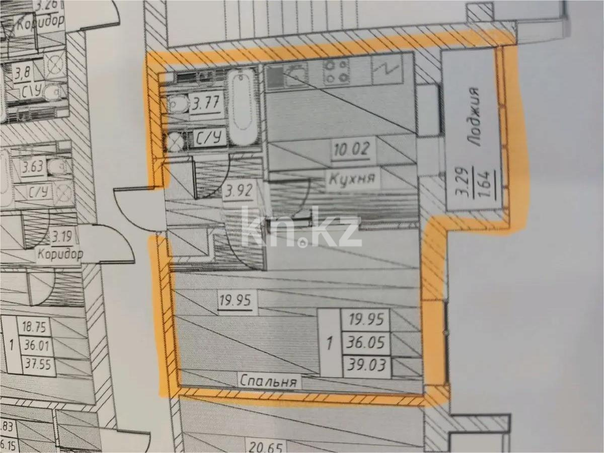 Продажа 1-комнатной квартиры, 39 м², ул. Тынышбайулы, дом  6 стр в Астане