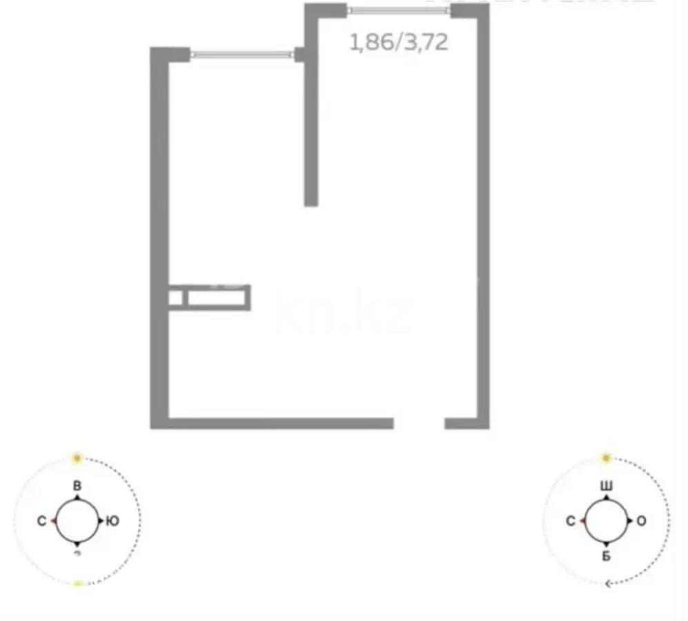Продажа 1-комнатной квартиры, 41.2 м² в Алматы