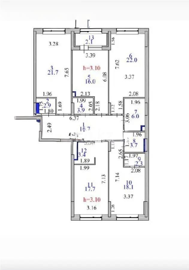 Продажа 4-комнатной квартиры, 136.5 м² в Астане