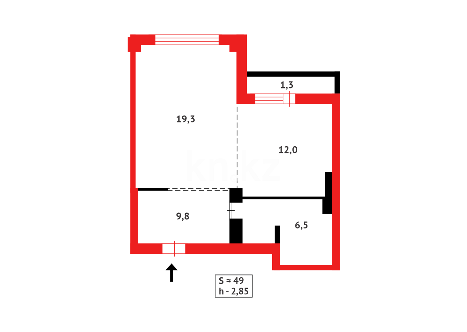 Продажа 1-комнатной квартиры, 48.9 м² в Астане - фото 10