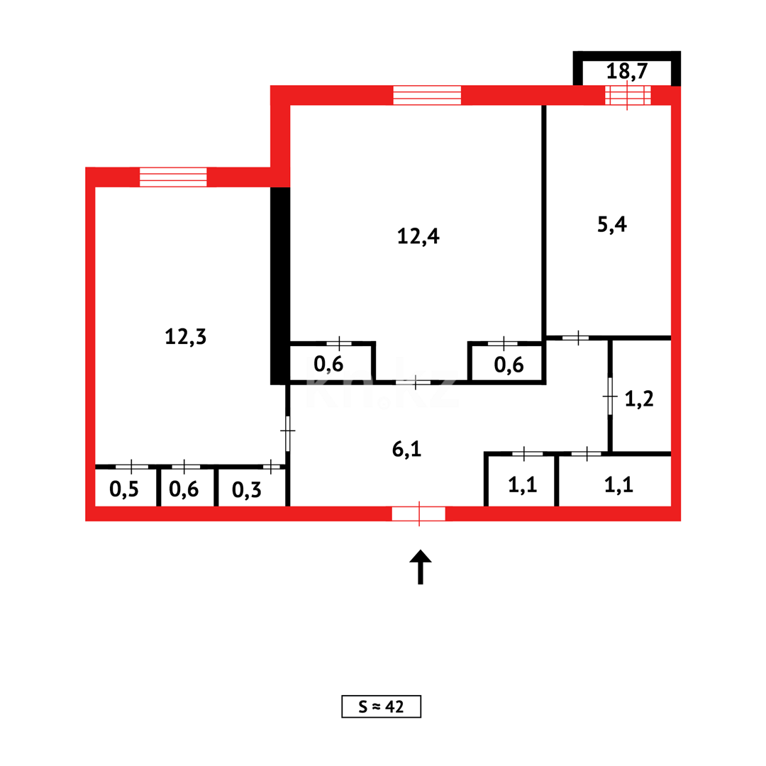 Продажа 2-комнатной квартиры, 42.2 м² в Астане - фото 9