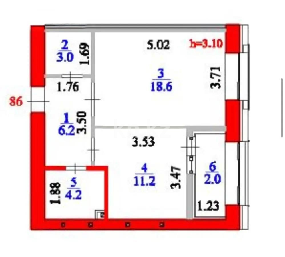 Продажа 1-комнатной квартиры, 43 м² в Астане - фото 4