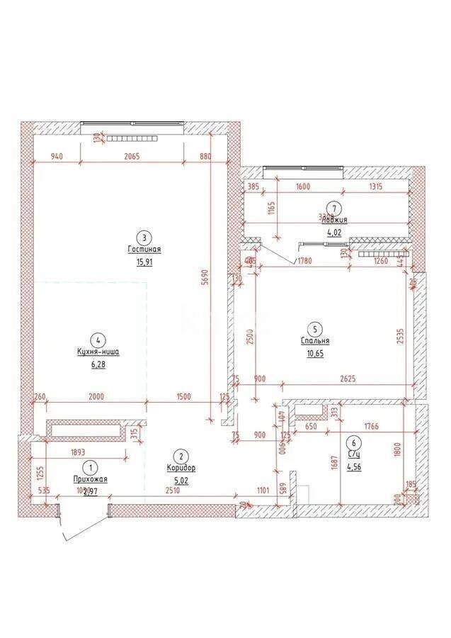 Продажа 2-комнатной квартиры, 47 м² в Алматы - фото 5