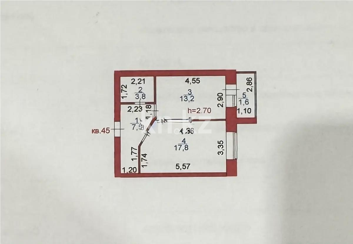 Продажа 2-комнатной квартиры, 43.9 м² в Астане - фото 4