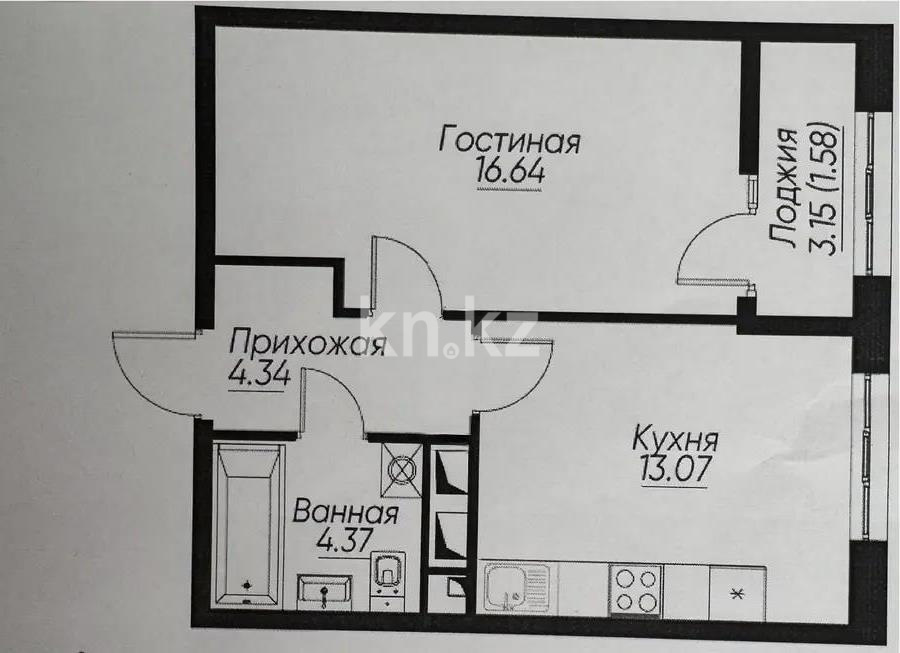 Продажа 1-комнатной квартиры, 40 м² в Алматы - фото 3