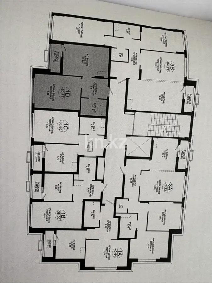 Продажа 1-комнатной квартиры, 40.67 м² в Астане