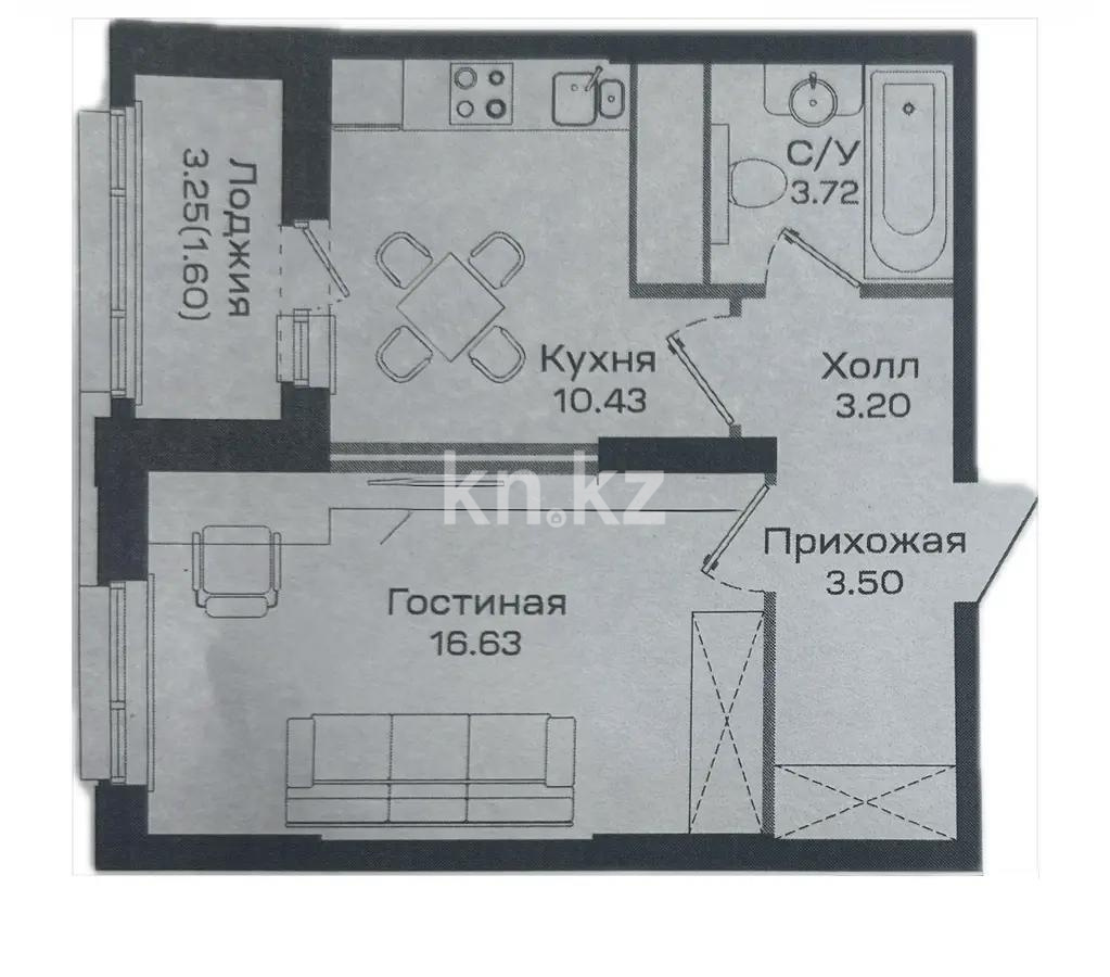 Продажа 1-комнатной квартиры, 37 м² в Астане - фото 3