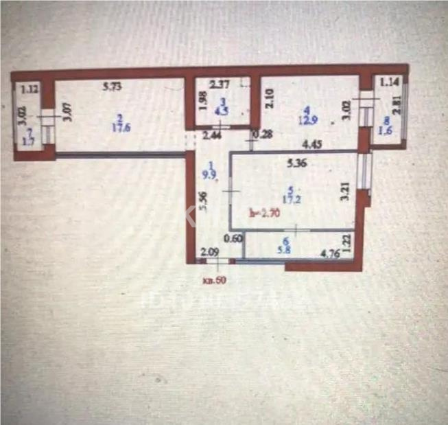 Продажа 2-комнатной квартиры, 71.2 м² в Астане