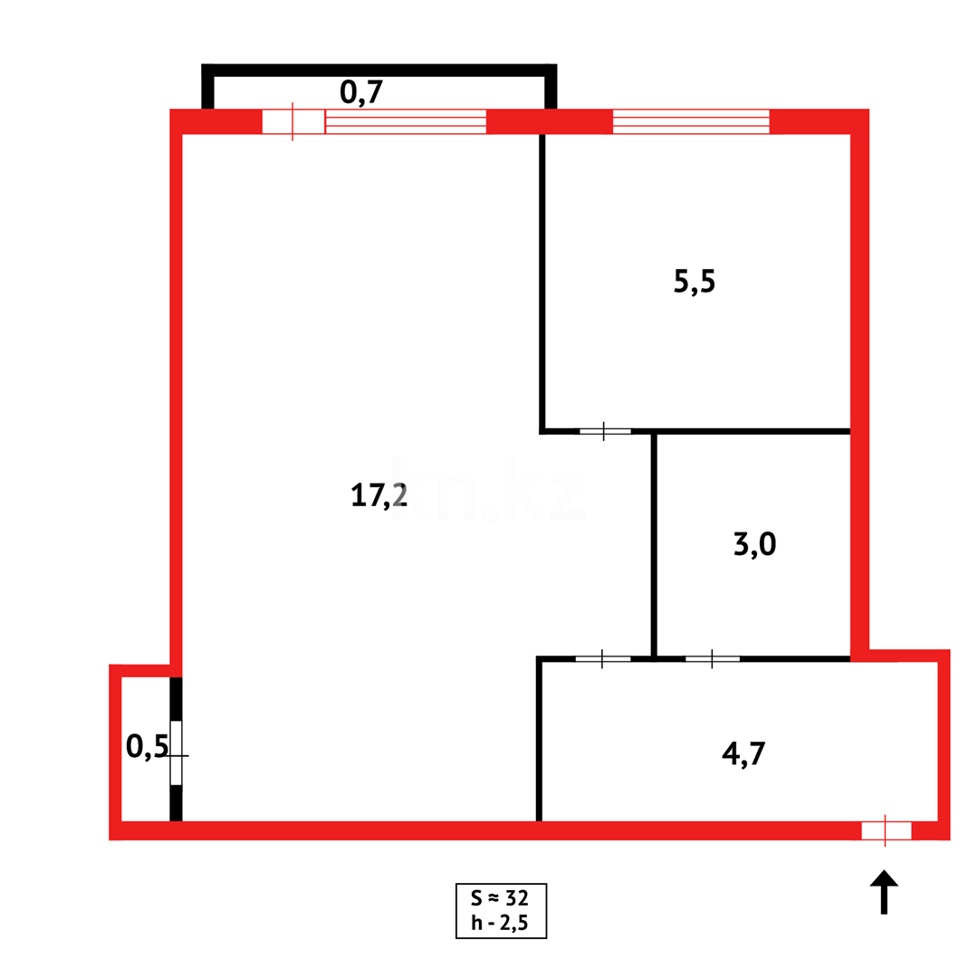 Продажа 1-комнатной квартиры, 35 м² в Караганде - фото 5