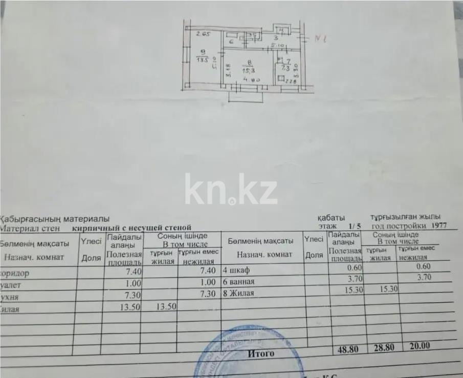 Продажа 2-комнатной квартиры, 48.8 м² в Алматы - фото 5