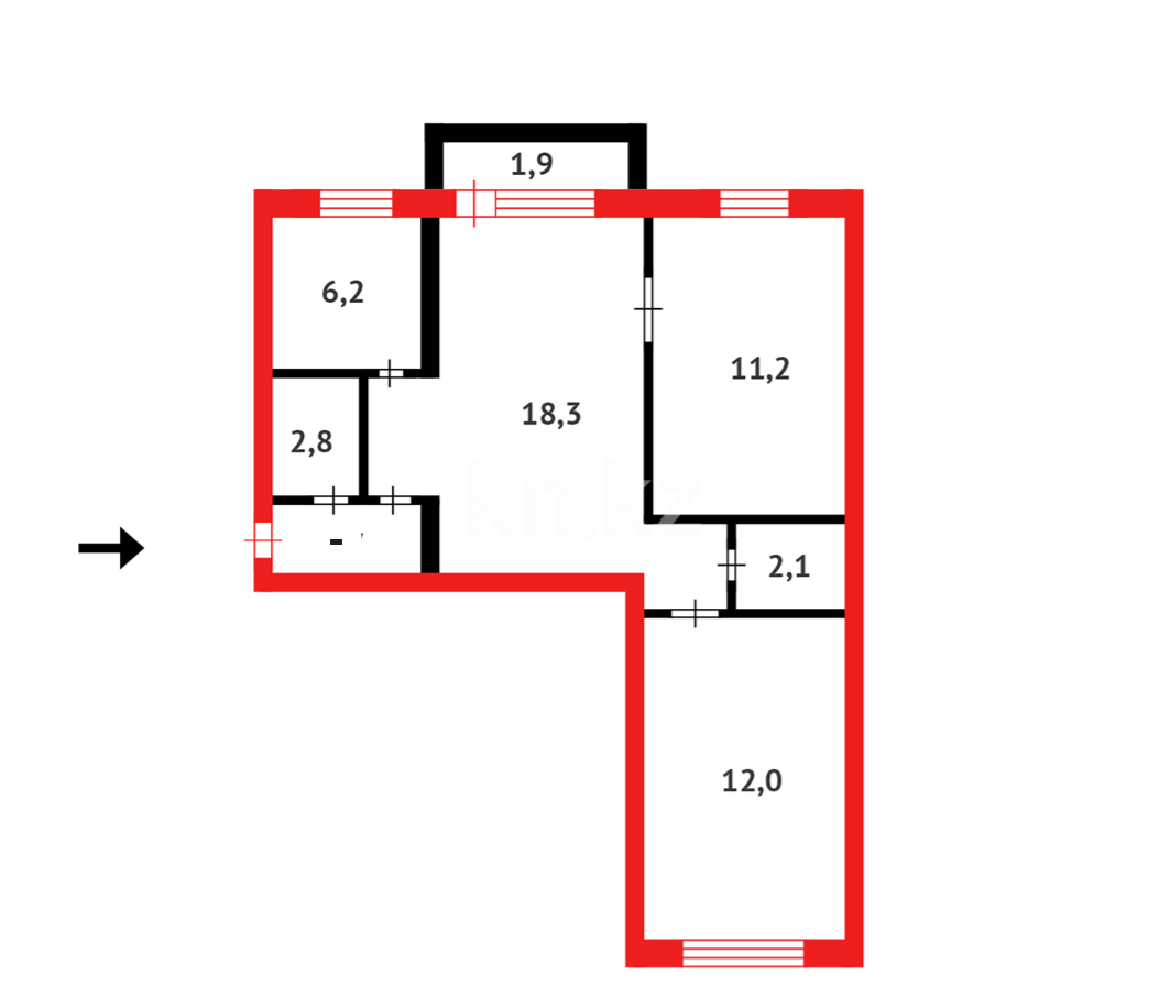 Продажа 3-комнатной квартиры, 58.5 м² в Сарани