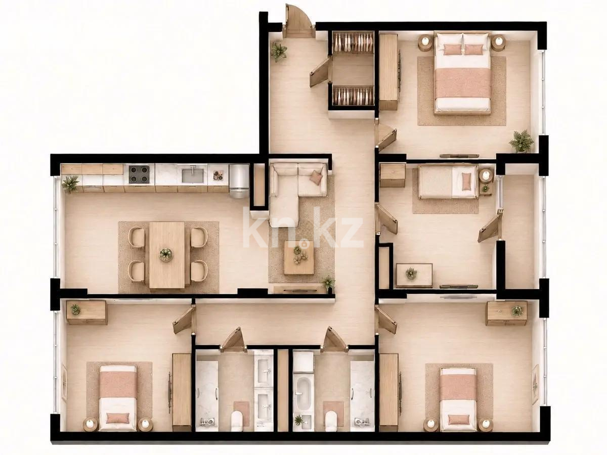 Продажа 4-комнатной квартиры, 113 м² в Астане