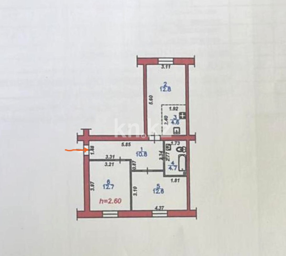 Продажа 3-комнатной квартиры, 59 м², ул. Жамбыла в Алматы - фото 19
