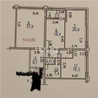 Продажа 3-комнатной квартиры, 135 м², пр. Аль-Фараби, дом  21 в Алматы - фото 5
