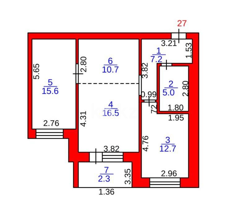 Продажа 3-комнатной квартиры, 74 м², ул. Таттимбета в Караганде - фото 19