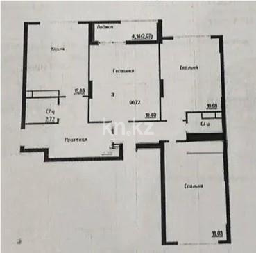 Продажа 3-комнатной квартиры, 96.72 м² в Астане