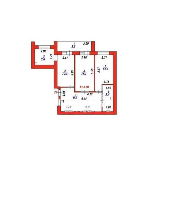 Продажа 3-комнатной квартиры, 65 м² в Астане