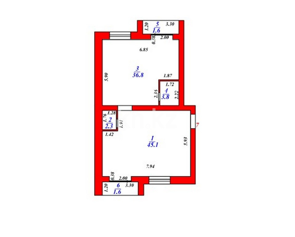 Продажа 3-комнатной квартиры, 91 м², ул. Кенжина, дом  1/1 Б в Караганде - фото 2