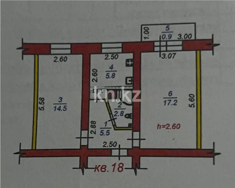 Продажа 2-комнатной квартиры, 46 м² в Алматы - фото 6