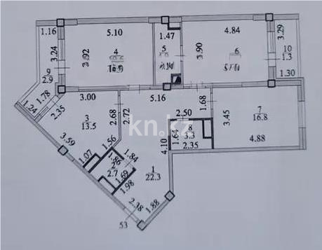 Продажа 3-комнатной квартиры, 105.7 м², ул. Е-15, дом  9а в Астане - фото 8