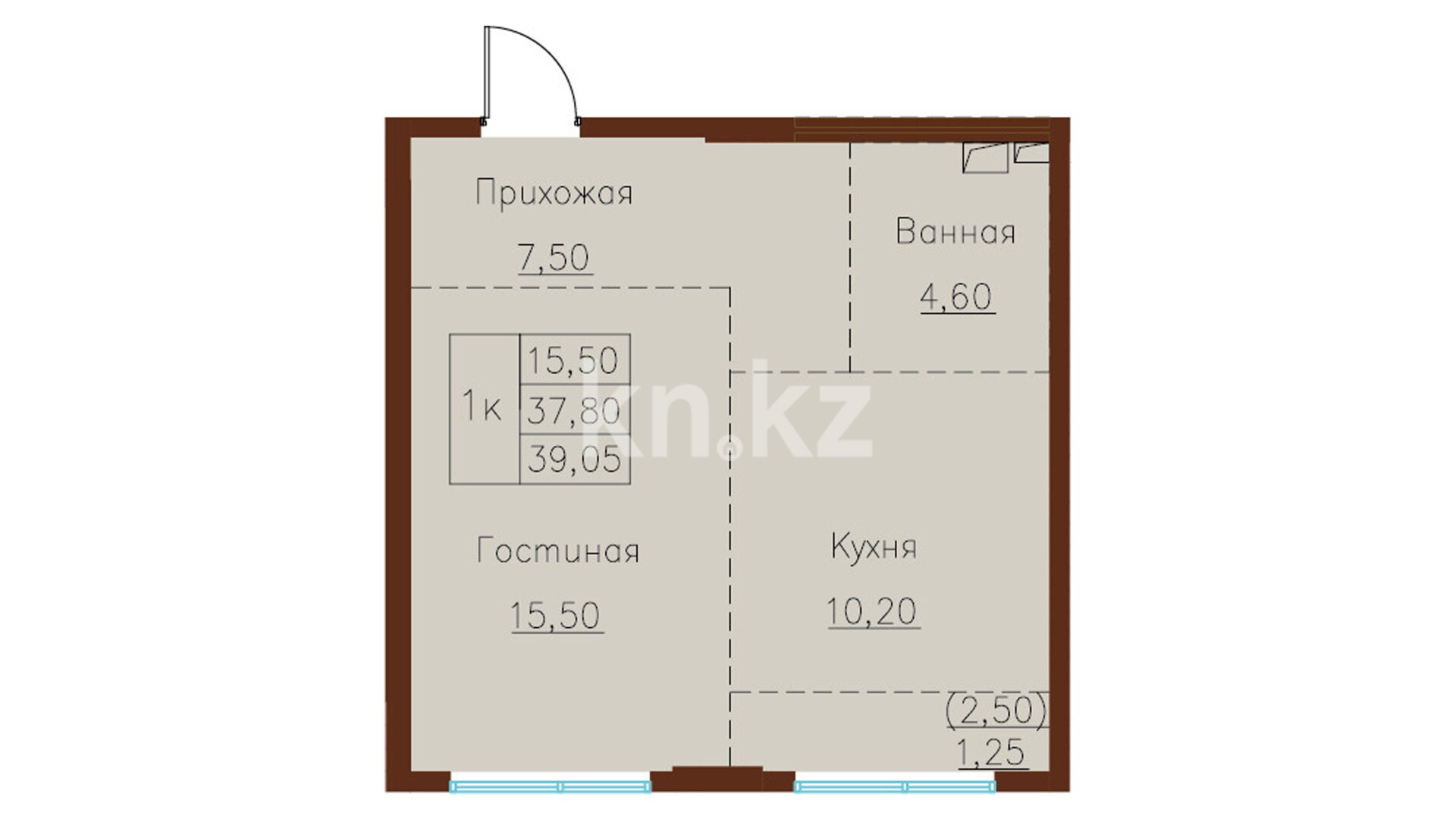 ЖК Beles City, 1-комнатная, цена 25 382 500 ₸, 650 000 ₸&nbsp;/&nbsp;м²