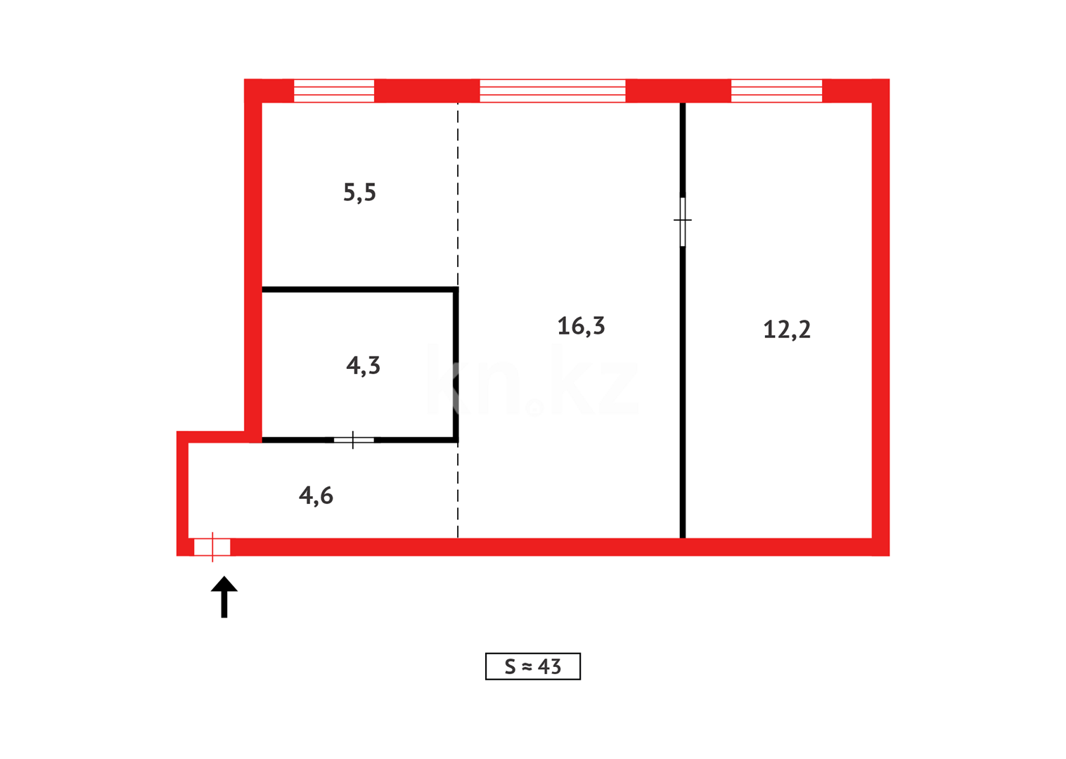 Продажа 2-комнатной квартиры, 41 м² в Караганде - фото 7