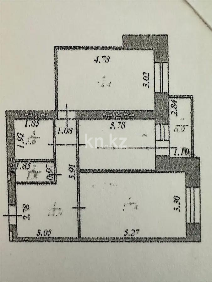 Продажа 2-комнатной квартиры, 59.4 м² в Астане