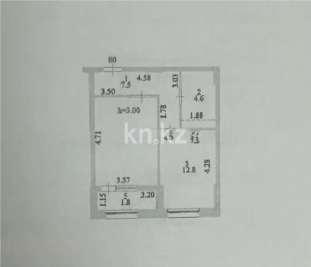 Продажа 1-комнатной квартиры, 42.6 м², ул. Култегин, дом  4а в Астане