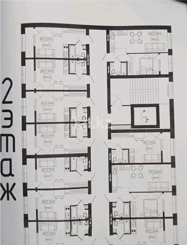 Продажа 1-комнатной квартиры, 38.9 м² в Астане