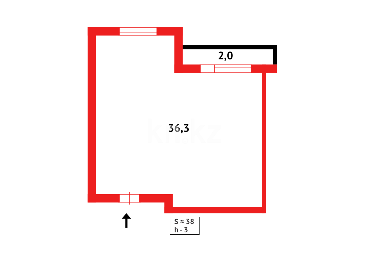 Продажа 1-комнатной квартиры, 38 м² в Караганде - фото 11