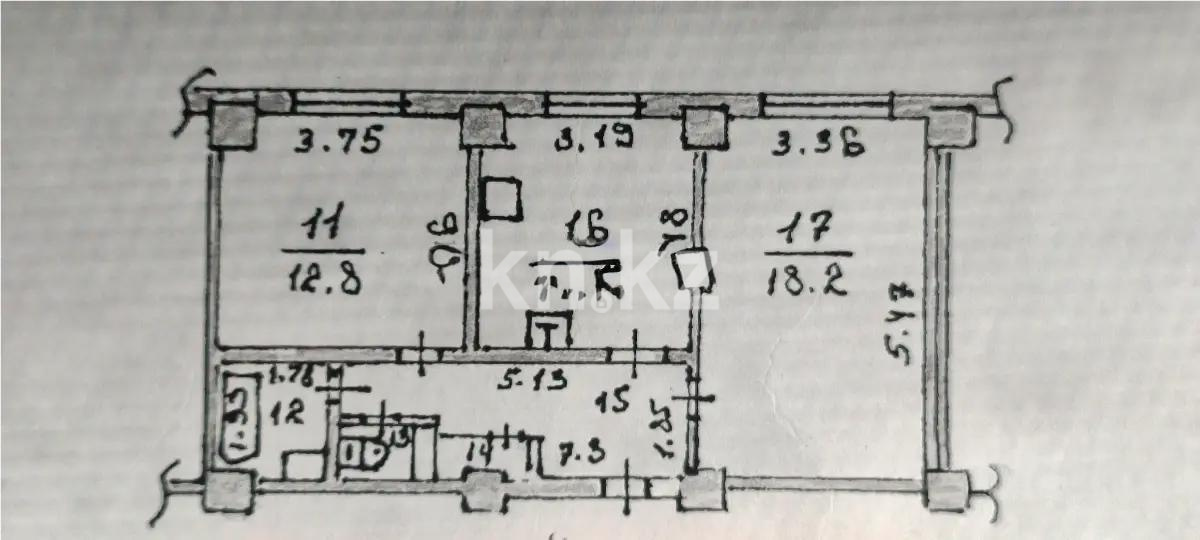 Продажа 2-комнатной квартиры, 54.4 м², ул. Басенова, дом  41/1 в Алматы - фото 6