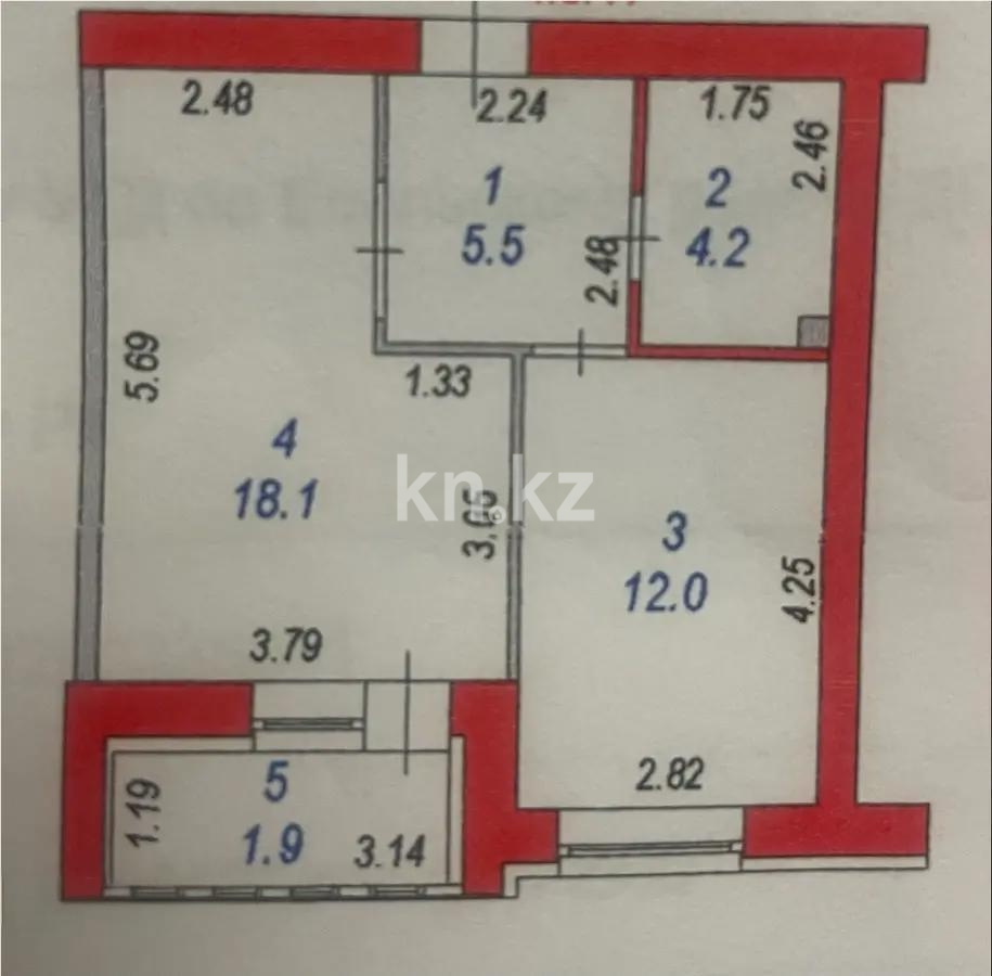 Продажа 1-комнатной квартиры, 42 м² в Астане - фото 5