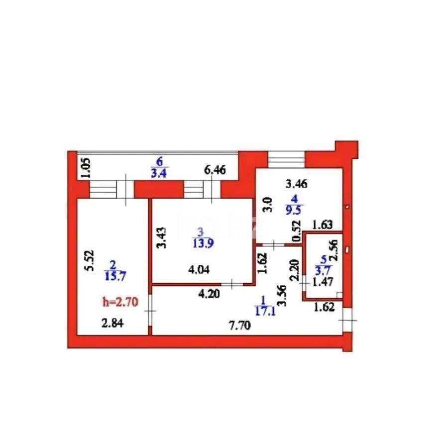 Продажа 2-комнатной квартиры, 63.3 м², ул. Азербаева, дом  37/1 в Астане - фото 3